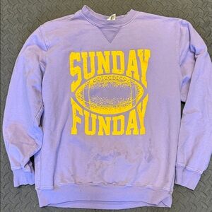 Lavender 'Sunday Funday' Men's Crewneck Sweater